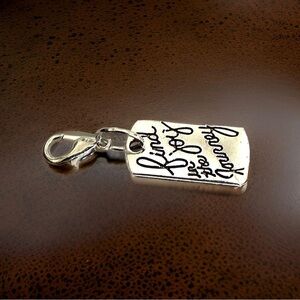 🔴 5 for $10 ONE Find Joy in the Journey Silver Tone Inspirational Word Charm